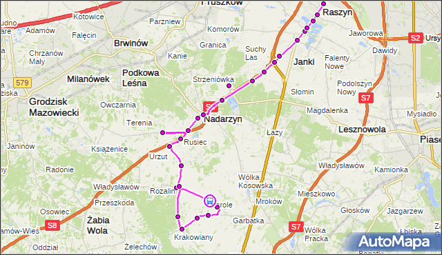 Rozkład jazdy autobusu 733 na przystanku Parole-Pętla 01. ZTM Warszawa na mapie Targeo