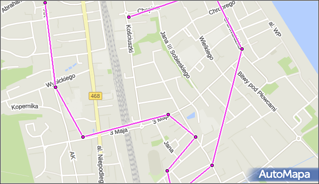 Mapa Polski Targeo, Autobus 144 - trasa - Osiedle Mickiewicza. ZKMGdynia na mapie Targeo
