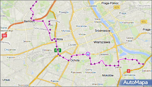 Rozkład jazdy autobusu 167 na przystanku GUS 08. ZTM Warszawa na mapie Targeo
