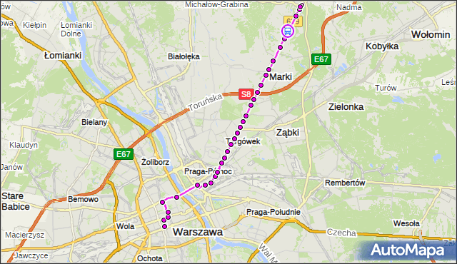 Rozkład jazdy autobusu N61 na przystanku Hallera 02. ZTM Warszawa na mapie Targeo
