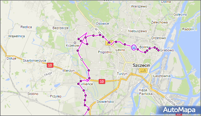 Rozkład jazdy autobusu 60 na przystanku Kołłątaja 21. ZDiTM Szczecin na mapie Targeo