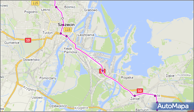 Rozkład jazdy autobusu B na przystanku Krasińskiego Wiadukt 21. ZDiTM Szczecin na mapie Targeo