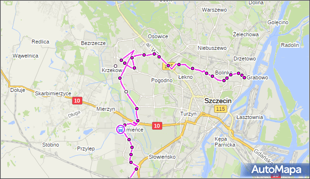 Rozkład jazdy autobusu 60 na przystanku Wrocławska 12. ZDiTM Szczecin na mapie Targeo