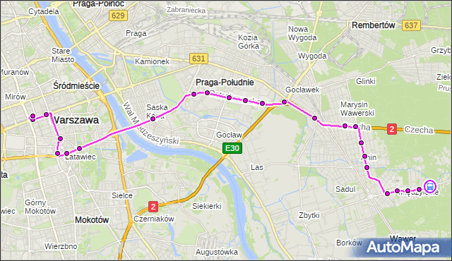 Rozkład jazdy autobusu 525 na przystanku Międzylesie 01. ZTM Warszawa na mapie Targeo