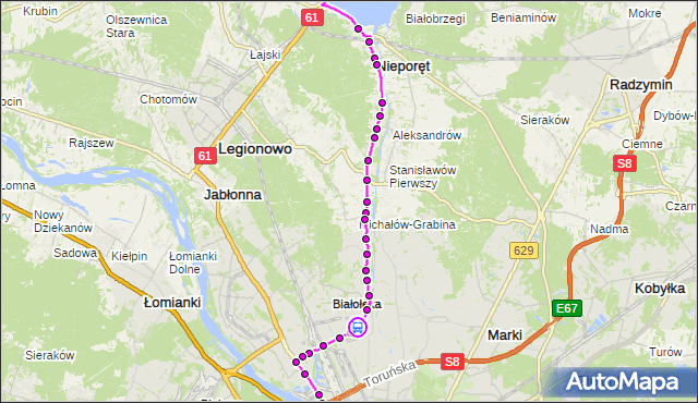 Rozkład jazdy autobusu 735 na przystanku Zakłady Zbożowe 01. ZTM Warszawa na mapie Targeo