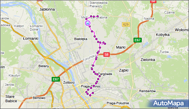 Rozkład jazdy autobusu 120 na przystanku Aroniowa 01. ZTM Warszawa na mapie Targeo
