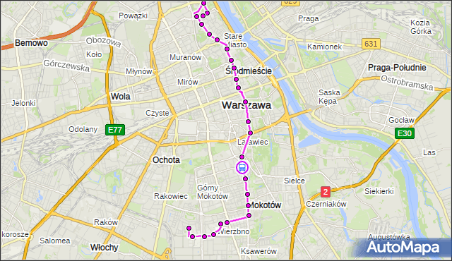 Rozkład jazdy autobusu 222 na przystanku Rakowiecka 02. ZTM Warszawa na mapie Targeo