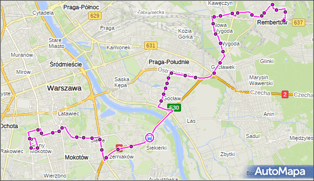 Rozkład jazdy autobusu 168 na przystanku Siekierki-Sanktuarium 02. ZTM Warszawa na mapie Targeo