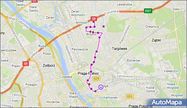 Rozkład jazdy autobusu 169 na przystanku Dw.Wschodni (Kijowska) 11. ZTM Warszawa na mapie Targeo