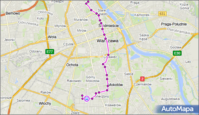 Rozkład jazdy autobusu 222 na przystanku Woronicza 06. ZTM Warszawa na mapie Targeo