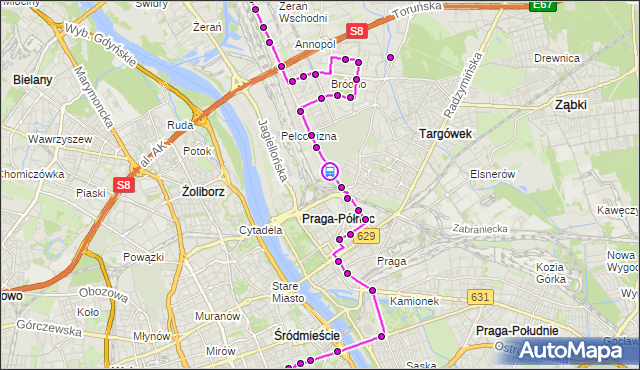 Rozkład jazdy autobusu N64 na przystanku Staniewicka 01. ZTM Warszawa na mapie Targeo