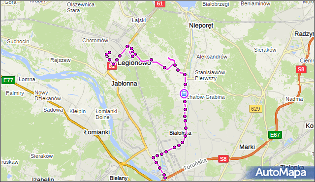 Rozkład jazdy autobusu 736 na przystanku Długorzeczna 02. ZTM Warszawa na mapie Targeo