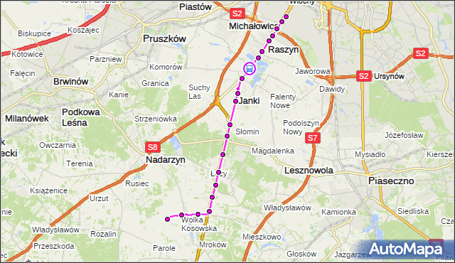 Rozkład jazdy autobusu 721 na przystanku Aleja Hrabska 01. ZTM Warszawa na mapie Targeo