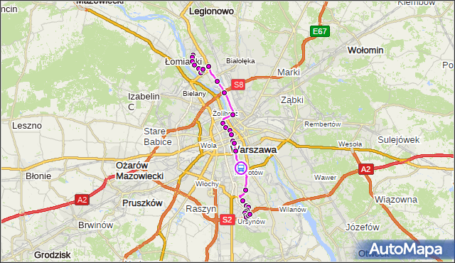 Rozkład jazdy autobusu 503 na przystanku Dolna 01. ZTM Warszawa na mapie Targeo
