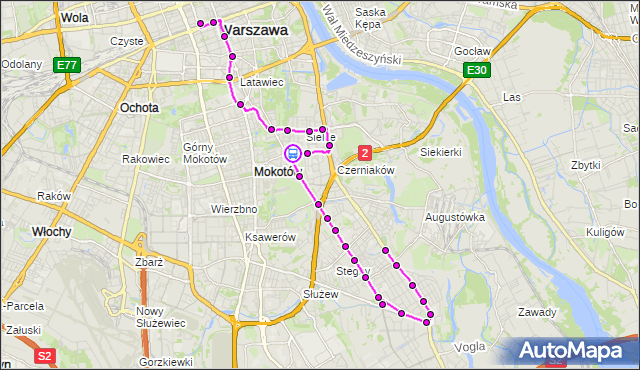 Rozkład jazdy autobusu N31 na przystanku Dolna 03. ZTM Warszawa na mapie Targeo