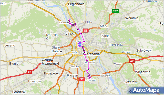 Rozkład jazdy autobusu 503 na przystanku Muranowska 05. ZTM Warszawa na mapie Targeo