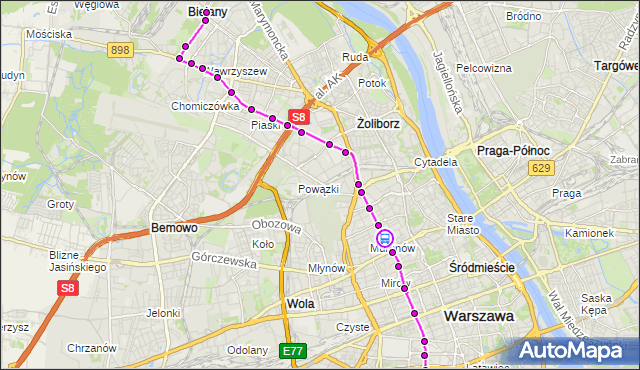 Rozkład jazdy tramwaju 33 na przystanku Nowolipki 06. ZTM Warszawa na mapie Targeo