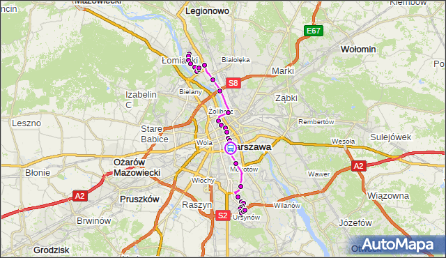 Rozkład jazdy autobusu 503 na przystanku pl.Na Rozdrożu 01. ZTM Warszawa na mapie Targeo