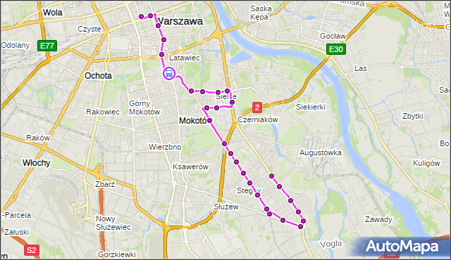 Rozkład jazdy autobusu N31 na przystanku pl.Unii Lubelskiej 02. ZTM Warszawa na mapie Targeo