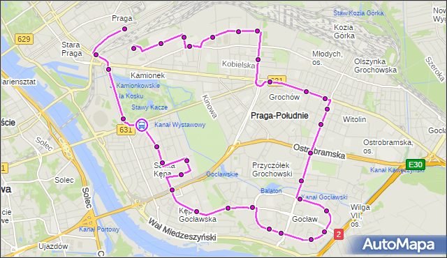 Rozkład jazdy autobusu 123 na przystanku Adampolska 02. ZTM Warszawa na mapie Targeo