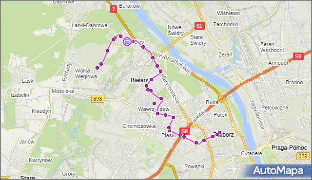 Rozkład jazdy autobusu 303 na przystanku Anny Jagiellonki 02. ZTM Warszawa na mapie Targeo