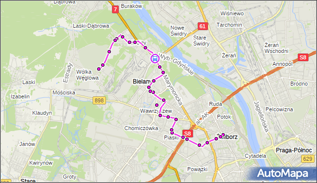 Rozkład jazdy autobusu 303 na przystanku Prozy 02. ZTM Warszawa na mapie Targeo