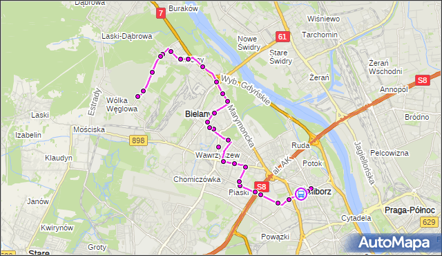 Rozkład jazdy autobusu 303 na przystanku Suzina 02. ZTM Warszawa na mapie Targeo