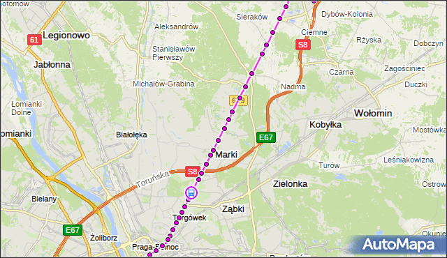 Rozkład jazdy autobusu 738 na przystanku Bystra 01. ZTM Warszawa na mapie Targeo