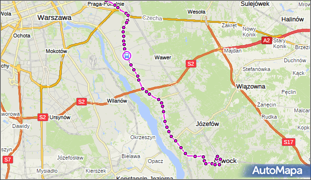 Rozkład jazdy autobusu 702 na przystanku Cylichowska 01. ZTM Warszawa na mapie Targeo