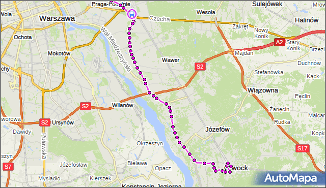 Rozkład jazdy autobusu 702 na przystanku Edisona 02. ZTM Warszawa na mapie Targeo