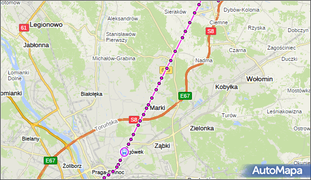 Rozkład jazdy autobusu 738 na przystanku Kościeliska 01. ZTM Warszawa na mapie Targeo