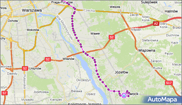 Rozkład jazdy autobusu 702 na przystanku Olszowa 02. ZTM Warszawa na mapie Targeo