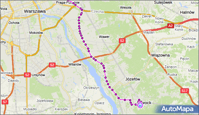 Rozkład jazdy autobusu 702 na przystanku Park Miejski 02. ZTM Warszawa na mapie Targeo