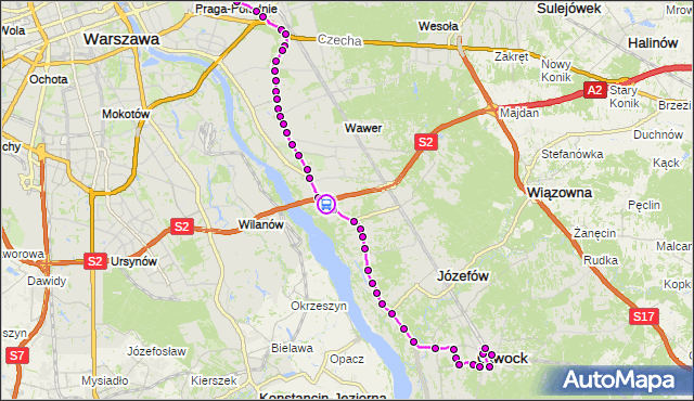 Rozkład jazdy autobusu 702 na przystanku Podbiałowa 01. ZTM Warszawa na mapie Targeo