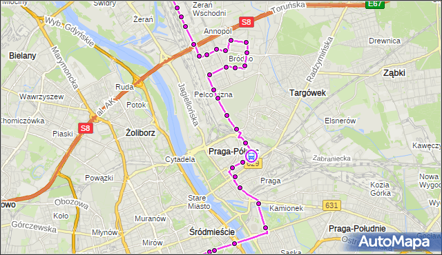 Rozkład jazdy autobusu N64 na przystanku Szwedzka 05. ZTM Warszawa na mapie Targeo