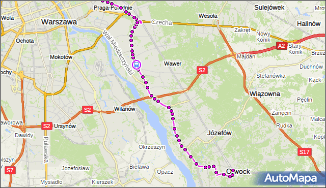Rozkład jazdy autobusu 702 na przystanku Borków 02. ZTM Warszawa na mapie Targeo