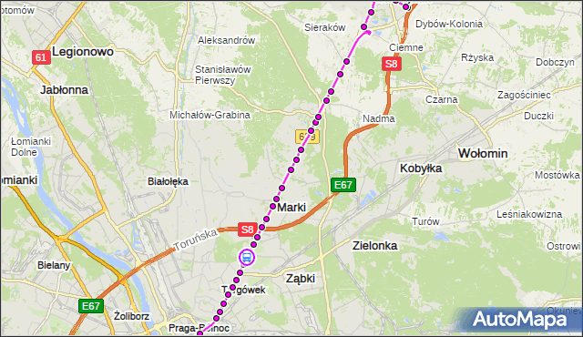 Rozkład jazdy autobusu 738 na przystanku Bystra 02. ZTM Warszawa na mapie Targeo