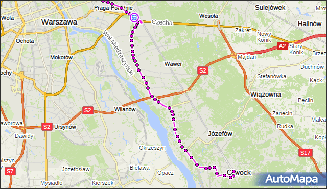 Rozkład jazdy autobusu 702 na przystanku Edisona 01. ZTM Warszawa na mapie Targeo
