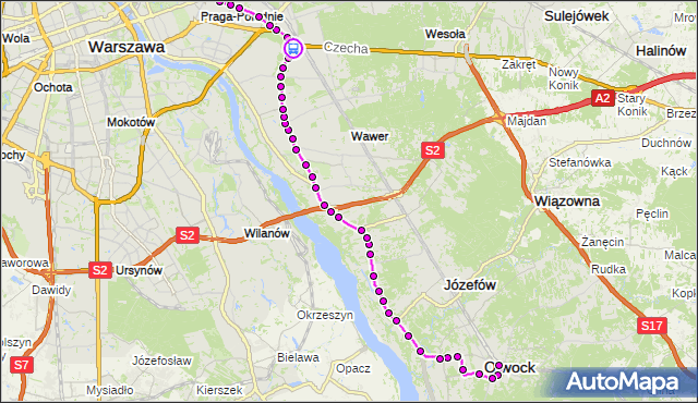 Rozkład jazdy autobusu 702 na przystanku Floriana 02. ZTM Warszawa na mapie Targeo