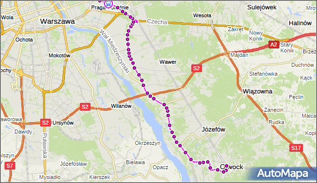 Rozkład jazdy autobusu 702 na przystanku Żółkiewskiego 01. ZTM Warszawa na mapie Targeo