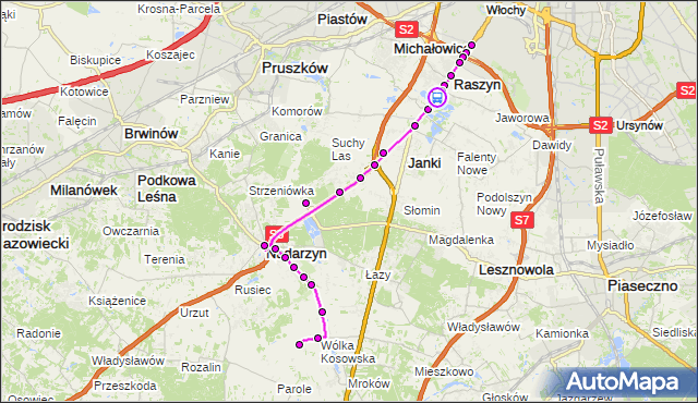 Rozkład jazdy autobusu 703 na przystanku Kościół 02. ZTM Warszawa na mapie Targeo
