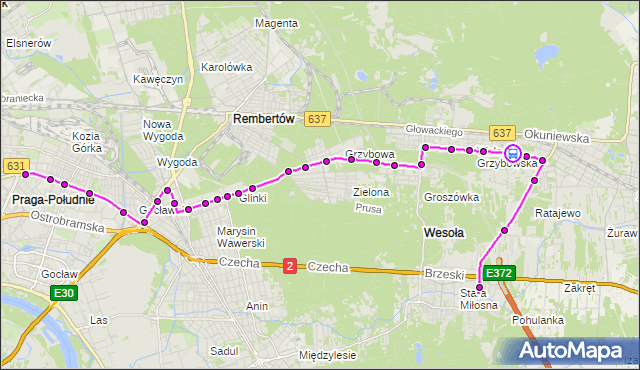 Rozkład jazdy autobusu 173 na przystanku Orla 02. ZTM Warszawa na mapie Targeo