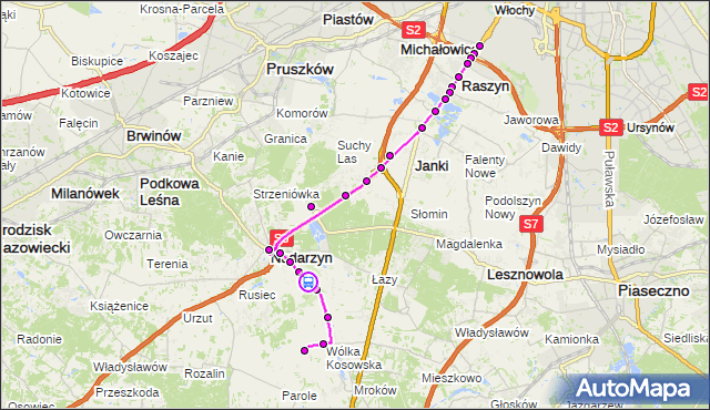 Rozkład jazdy autobusu 703 na przystanku Rolna 02. ZTM Warszawa na mapie Targeo