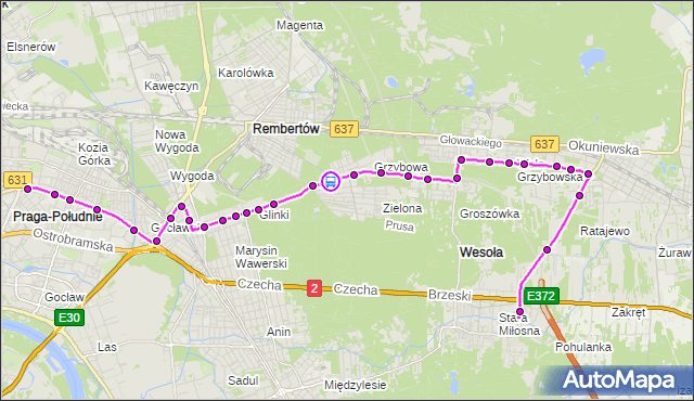 Rozkład jazdy autobusu 173 na przystanku Wspólna (Warszawa Wesoła) 02. ZTM Warszawa na mapie Targeo