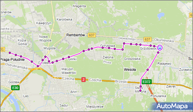 Rozkład jazdy autobusu 173 na przystanku al.Piłsudskiego 01. ZTM Warszawa na mapie Targeo