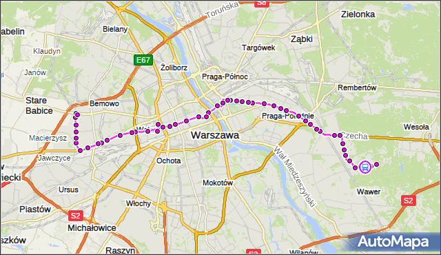 Rozkład jazdy autobusu 125 na przystanku Bielszowicka 01. ZTM Warszawa na mapie Targeo