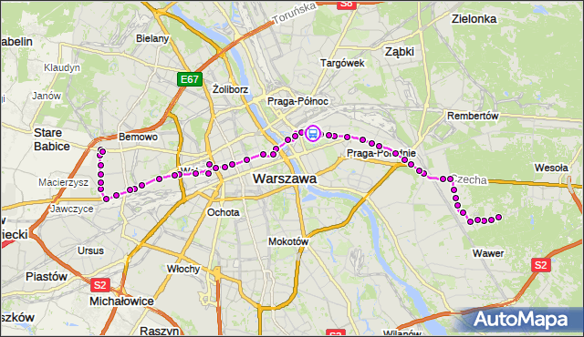 Rozkład jazdy autobusu 125 na przystanku Bliska 01. ZTM Warszawa na mapie Targeo