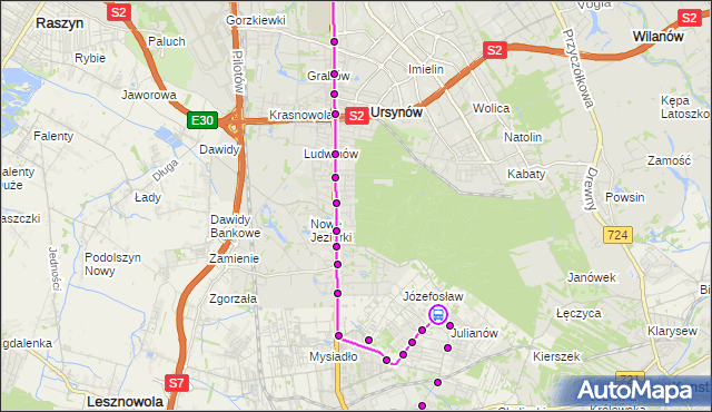 Rozkład jazdy autobusu 739 na przystanku Kameralna 02. ZTM Warszawa na mapie Targeo