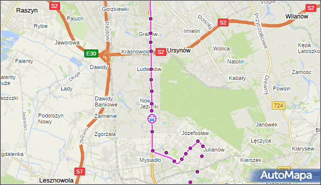 Rozkład jazdy autobusu 739 na przystanku Karczunkowska 02. ZTM Warszawa na mapie Targeo