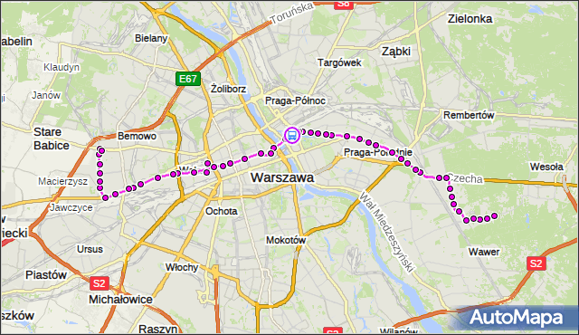 Rozkład jazdy autobusu 125 na przystanku Metro Stadion Narodowy 02. ZTM Warszawa na mapie Targeo